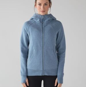 Lululemon Scuba Hoodie Light Cotton Fleece Heathered Illuminight Sz 4 NWOT